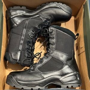 5.11 Tactical ATAC 2.0 8” Tactical Boots Black Side Zip Men’s 9.5R Duty Military